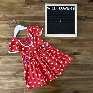 Wildflowers Happy Go Lucky An Apple A Day Red Apple Knit Short Sleeve Dress 4